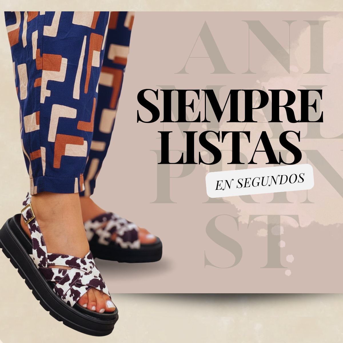 WildStep™ – Sandalias plataforma con estampado animal print